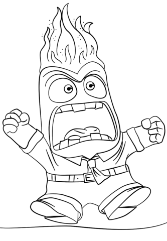 Inside Out Anger Coloring Page